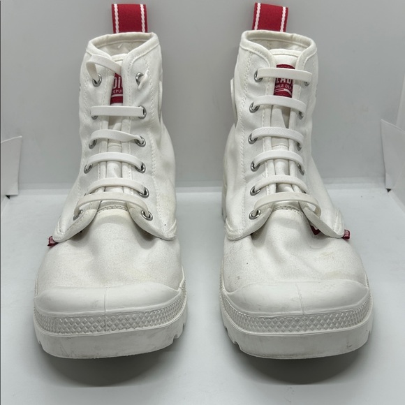 HIGH-TOP PAMPA DARE WHITE CANVAS BOOTS BY PALLADIUM main image 11